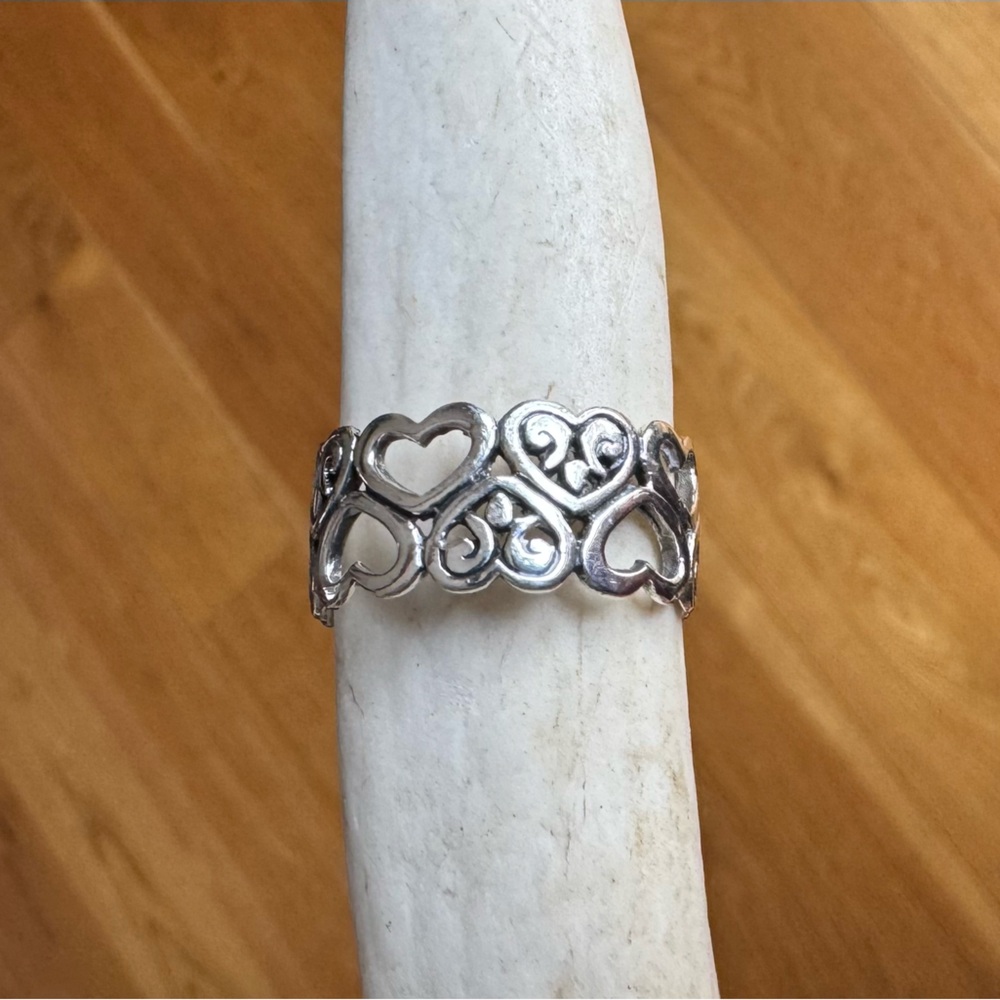 Hearts Around Sterling Silver Ring Size 8